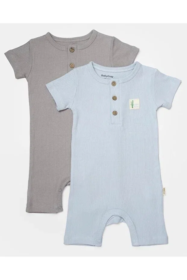 Детское боди-комбинезон для девочек хлопковый Babycosy, Blue — фото 2