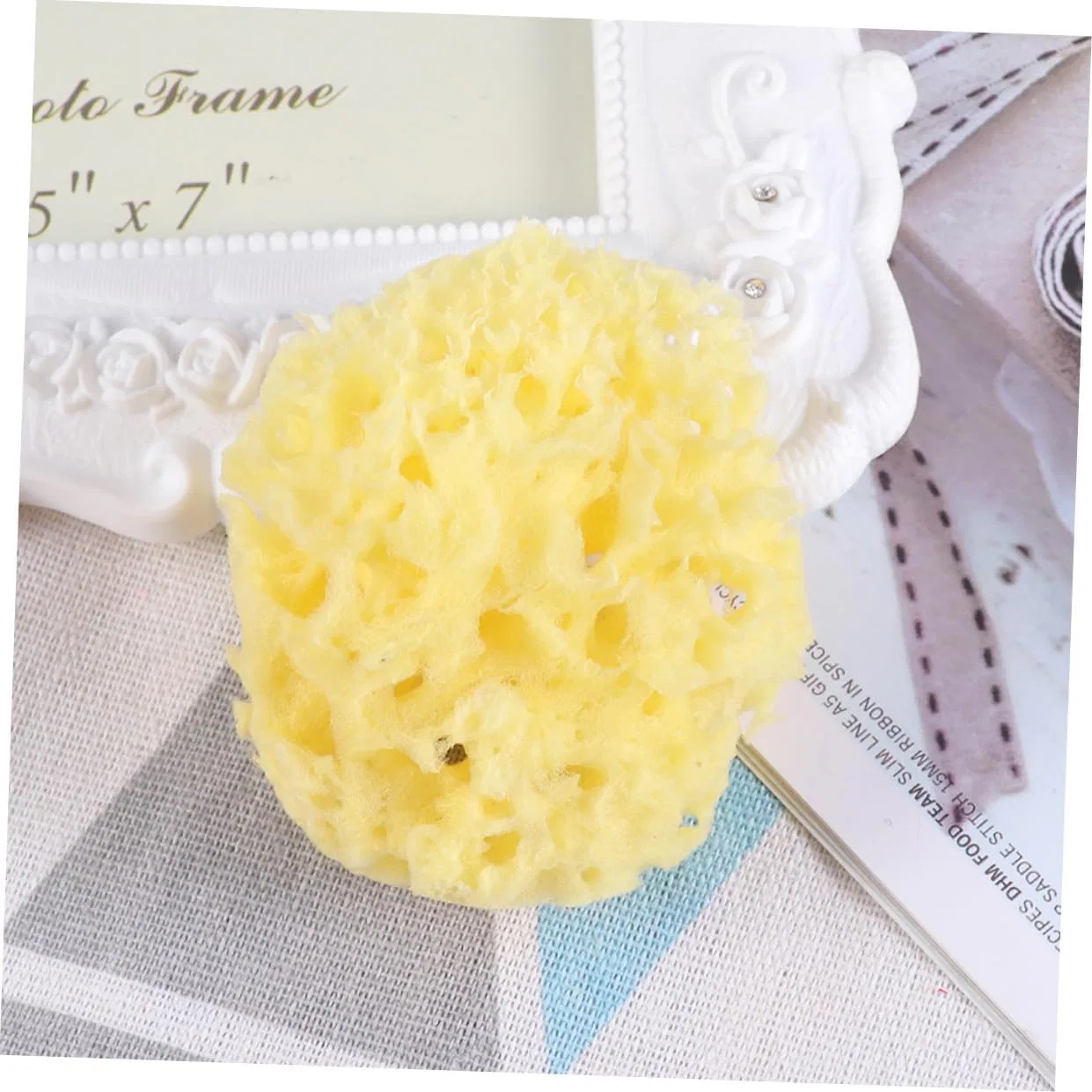 Мочалка для душа Honeycomb, HONITANO, 1 шт, 9x8x2.5 см, Yellow — фото 4