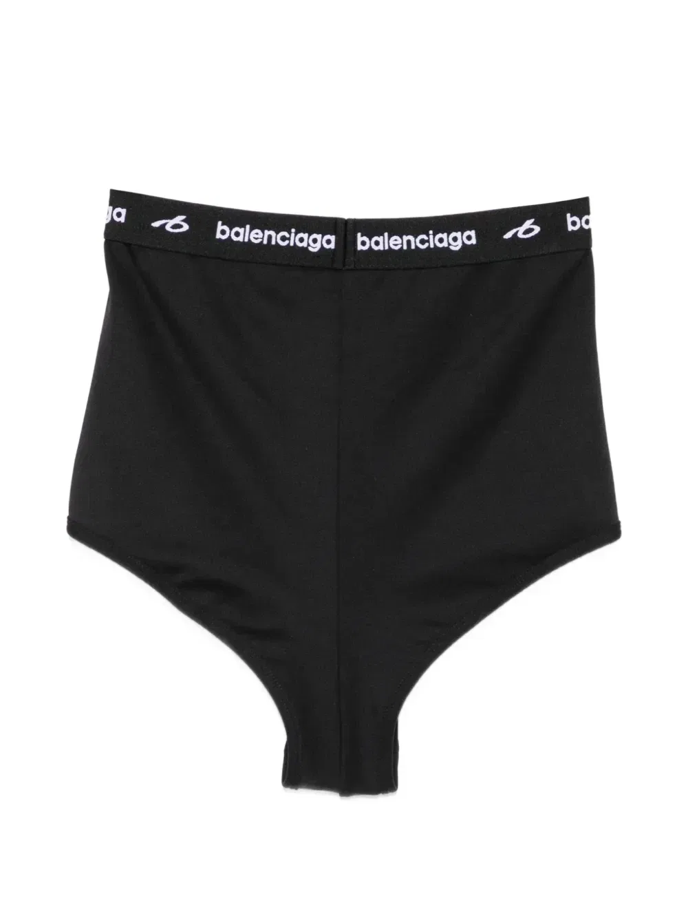 Шорты с завышенной талией и логотипом Balenciaga, черный — фото 2