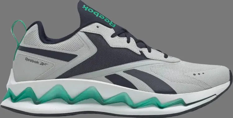 

Кроссовки zig elusion 'navy court green' Reebok, серый