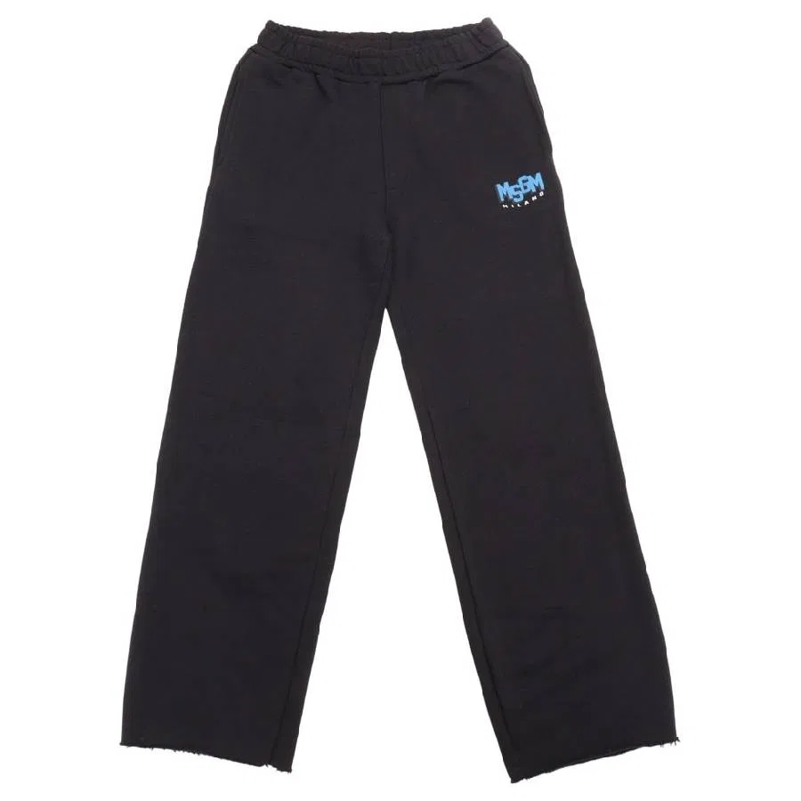 Штаны из футера с вышитым логотипом Boys Nero / Black MSGM, Nero/Black