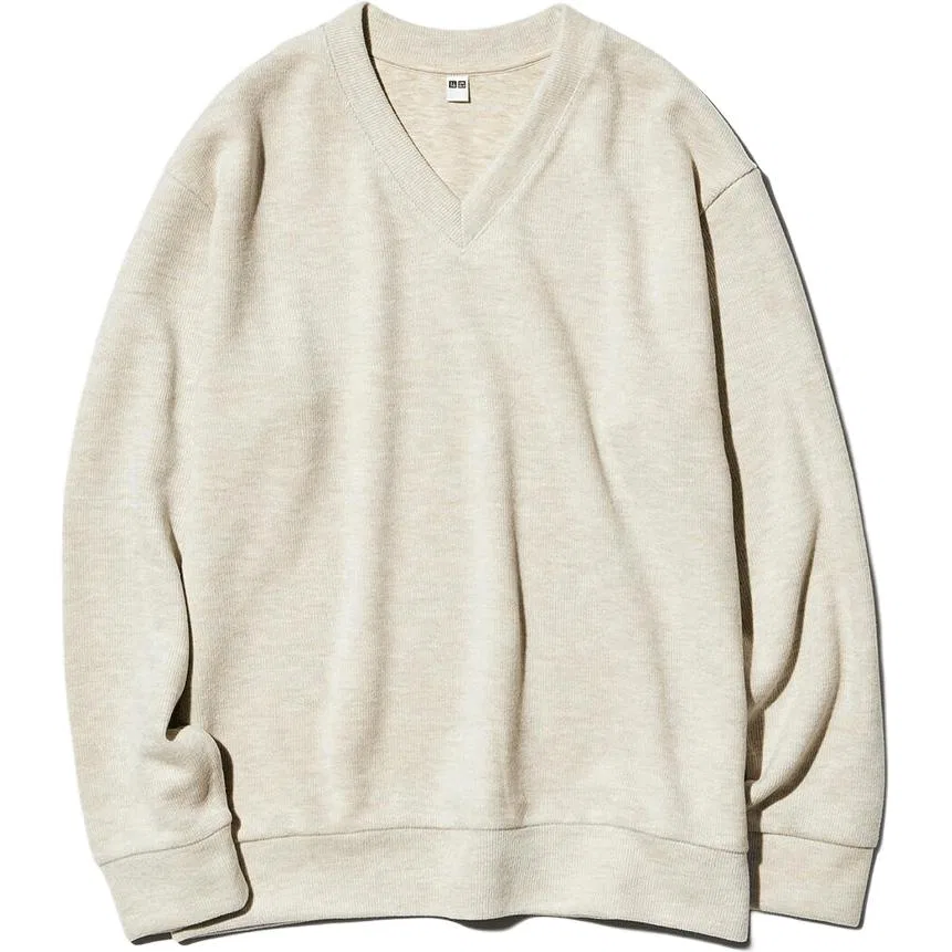 Женская толстовка с V-образным вырезом Light Beige UNIQLO