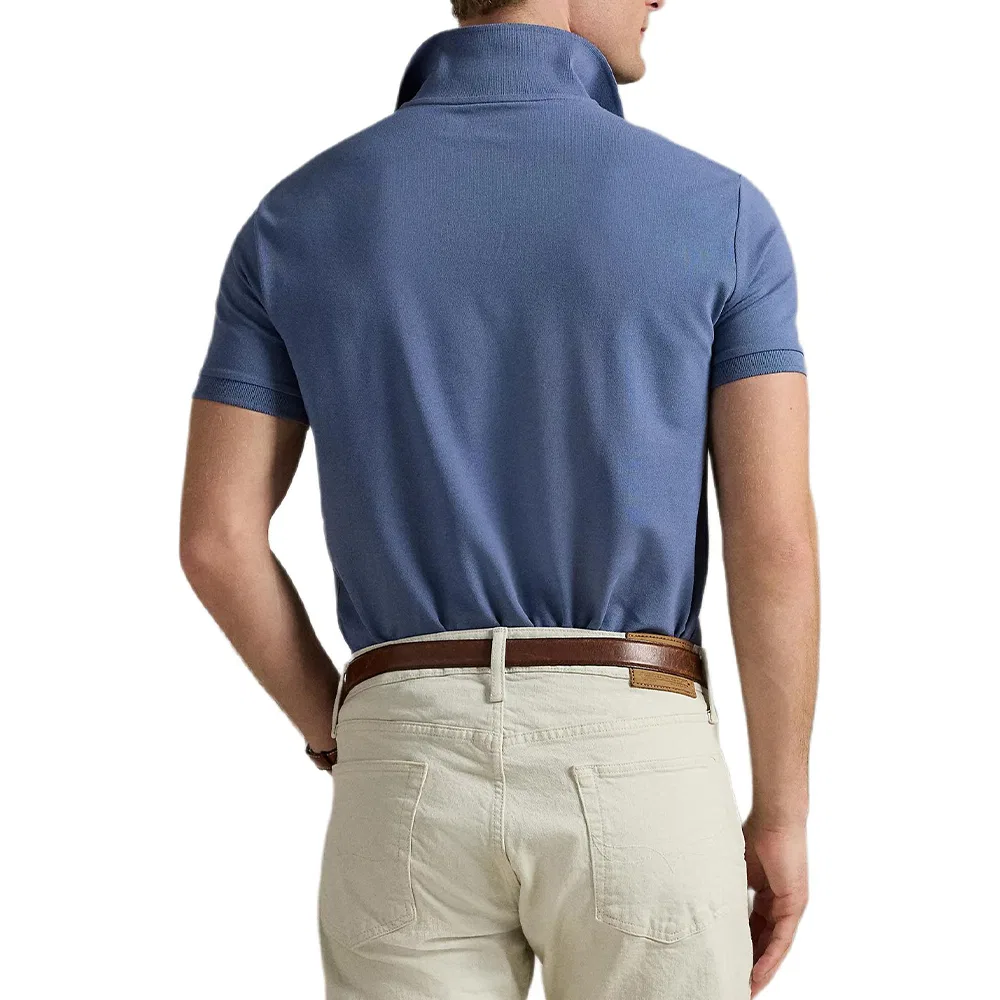 Рубашка-поло хлопковая Polo Ralph Lauren, Capri Blue — фото 4