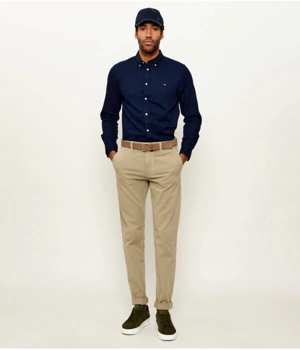 Мужская рубашка с длинным рукавом Dobby Tommy Hilfiger, Blu Marino — фото 2
