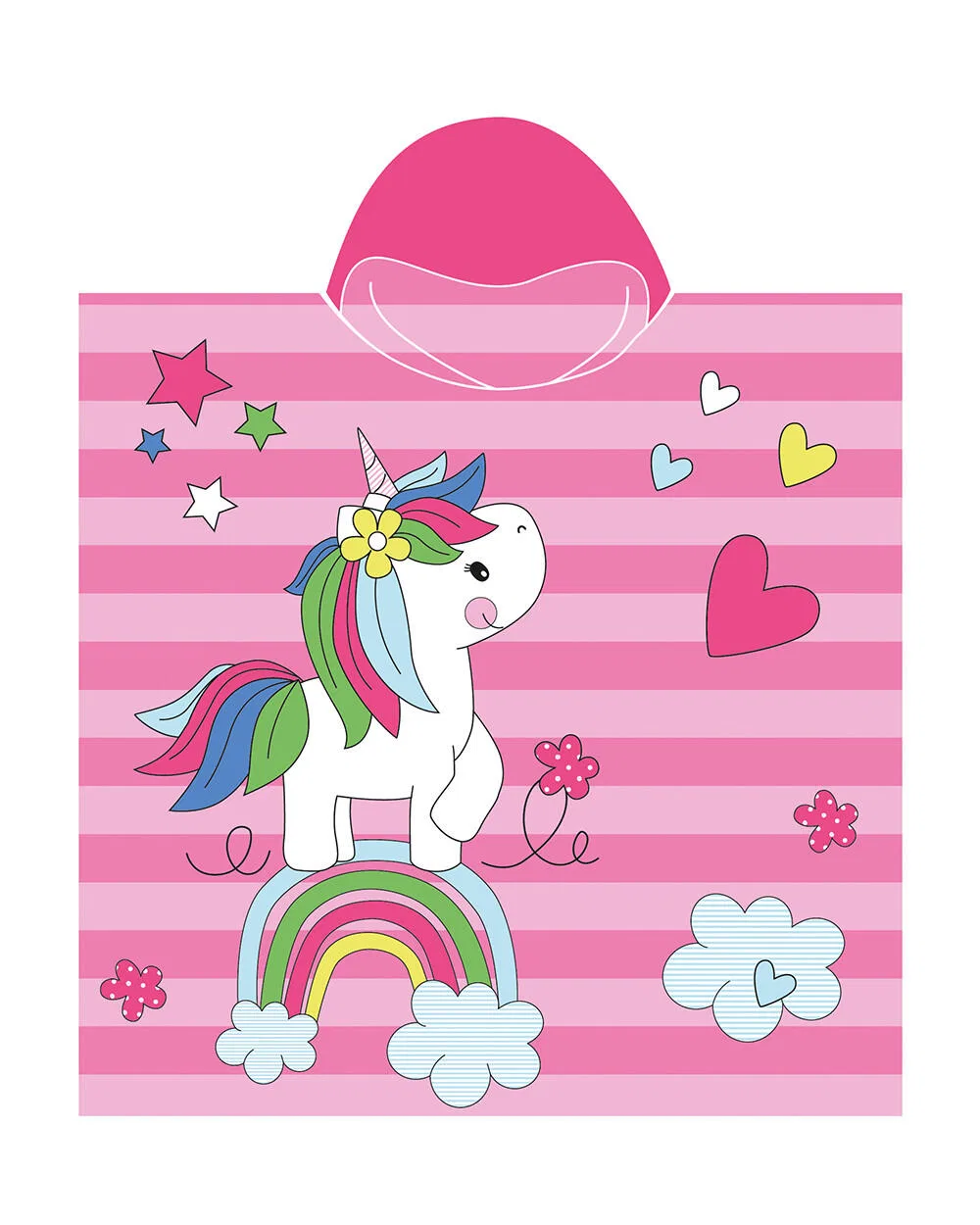 Детский пончо для бассейна и пляжа с капюшоном REGENBOGEN-KINDERPONCHO Sun & Surf, Bunt