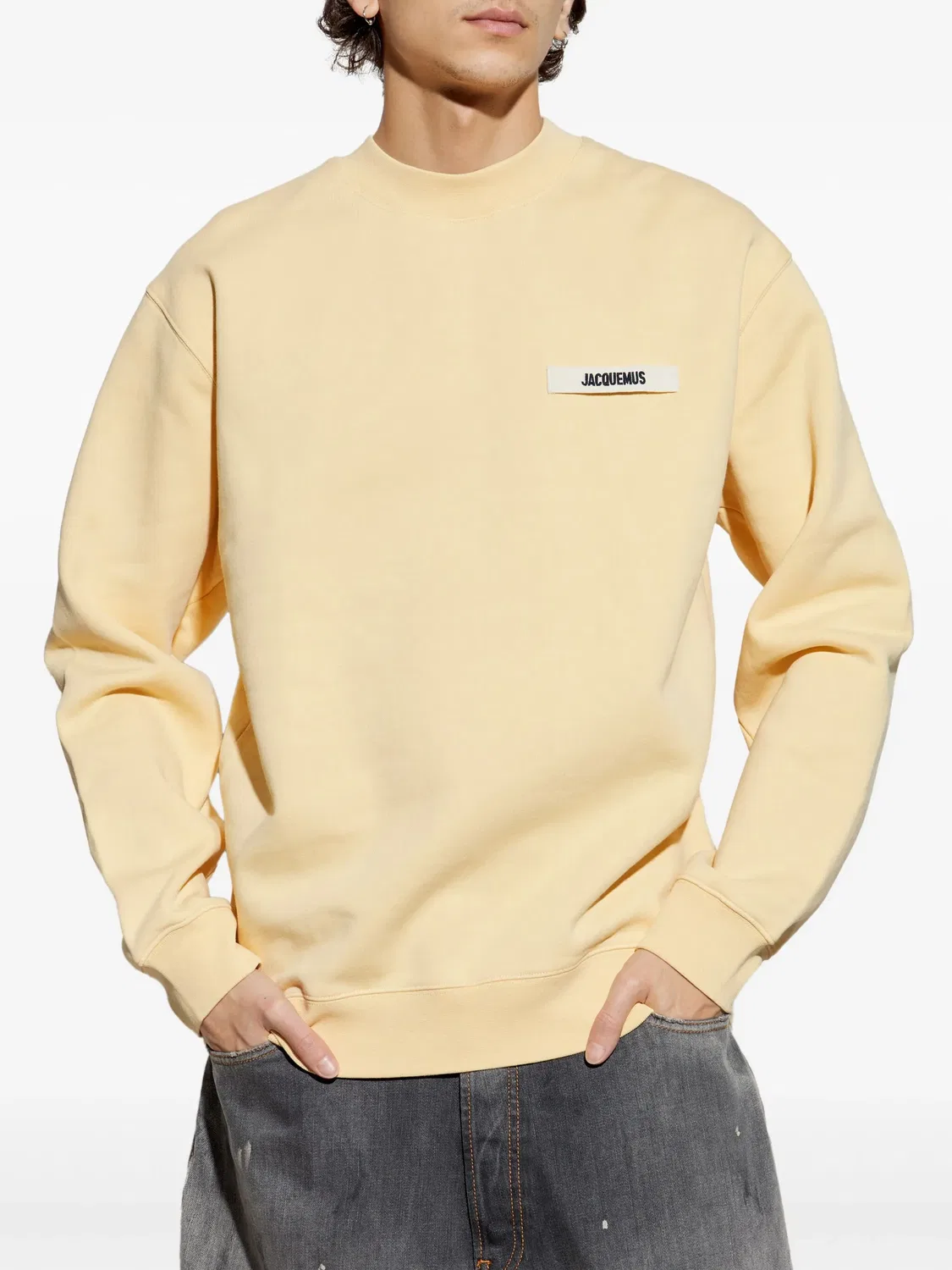 Jacquemus Свитшот с нашивкой логотипа, нейтральные тона — фото 2
