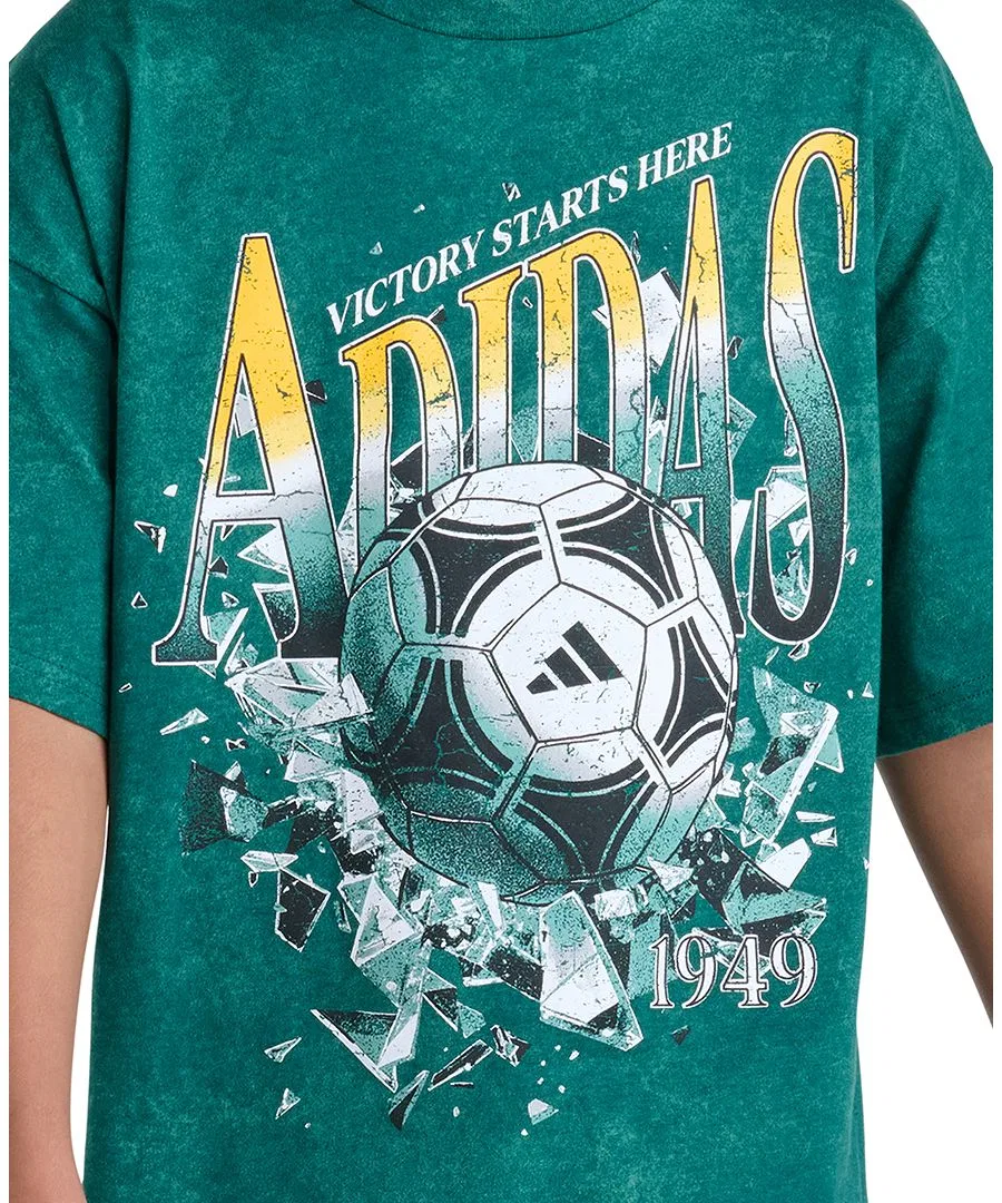 Футболка с принтом Soccer Short-Sleeve adidas, Collegiate Green — фото 3