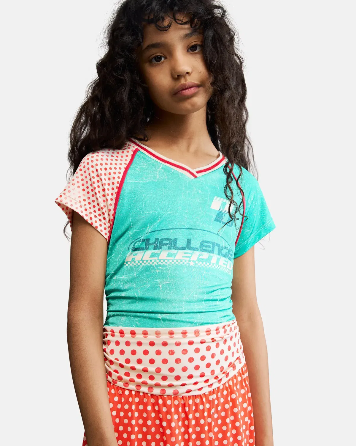Детское платье для девочек с принтом Little Girls Desigual, Rojo — фото 3