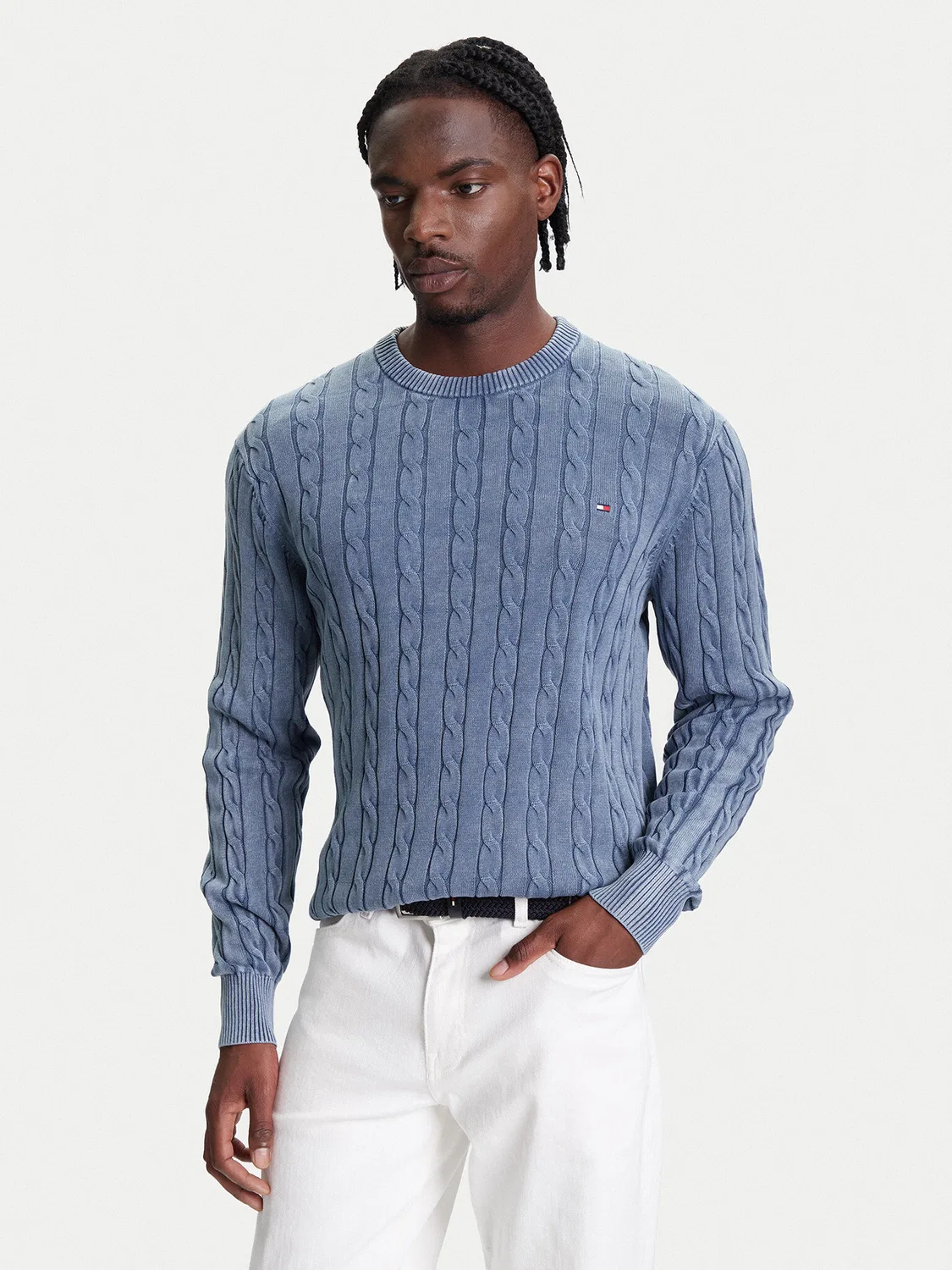 Мужской пуловер стандартного кроя Classic Tommy Hilfiger, синий