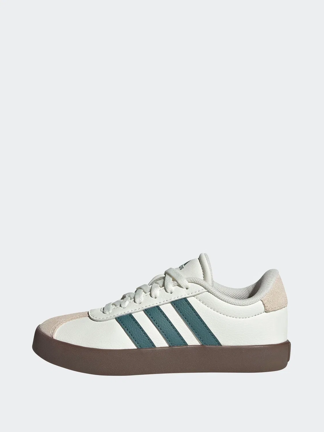 Кроссовки на шнуровке, VL Court 3.0 adidas, белый/зеленый — фото 2