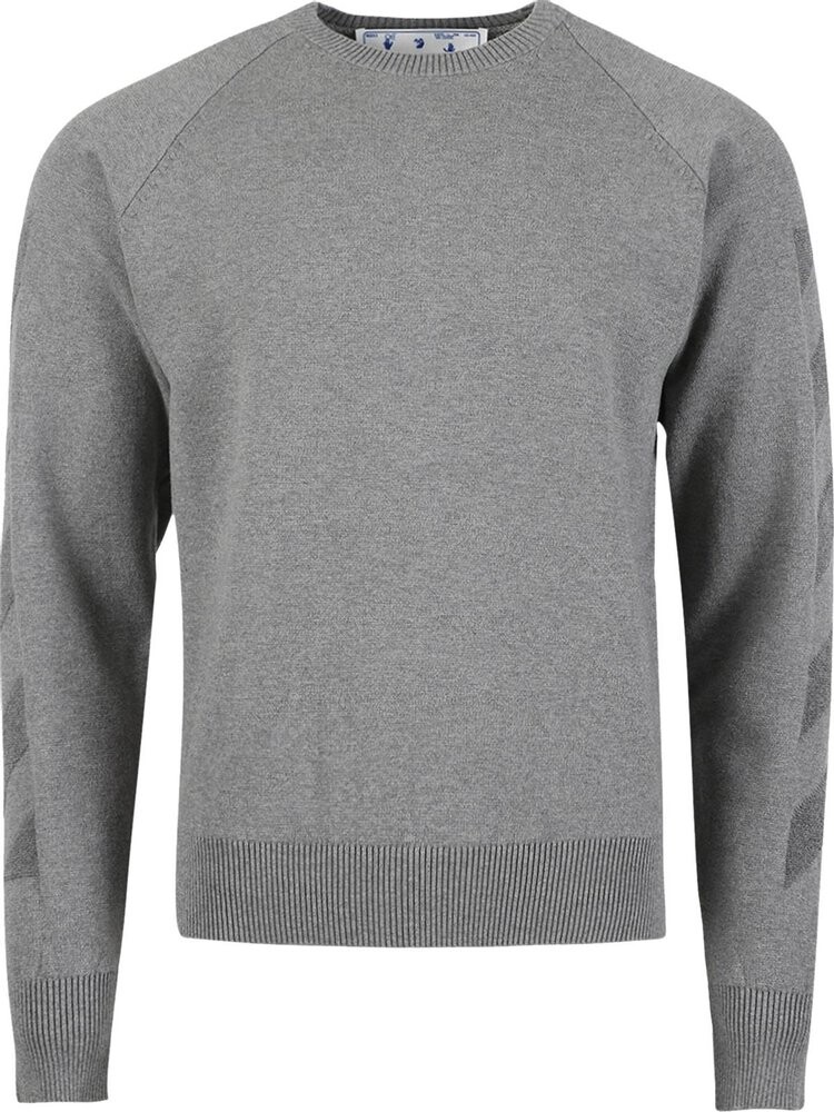 

Толстовка Off-White Diag Sweat It Knit Crewneck 'Medium/Grey', серый