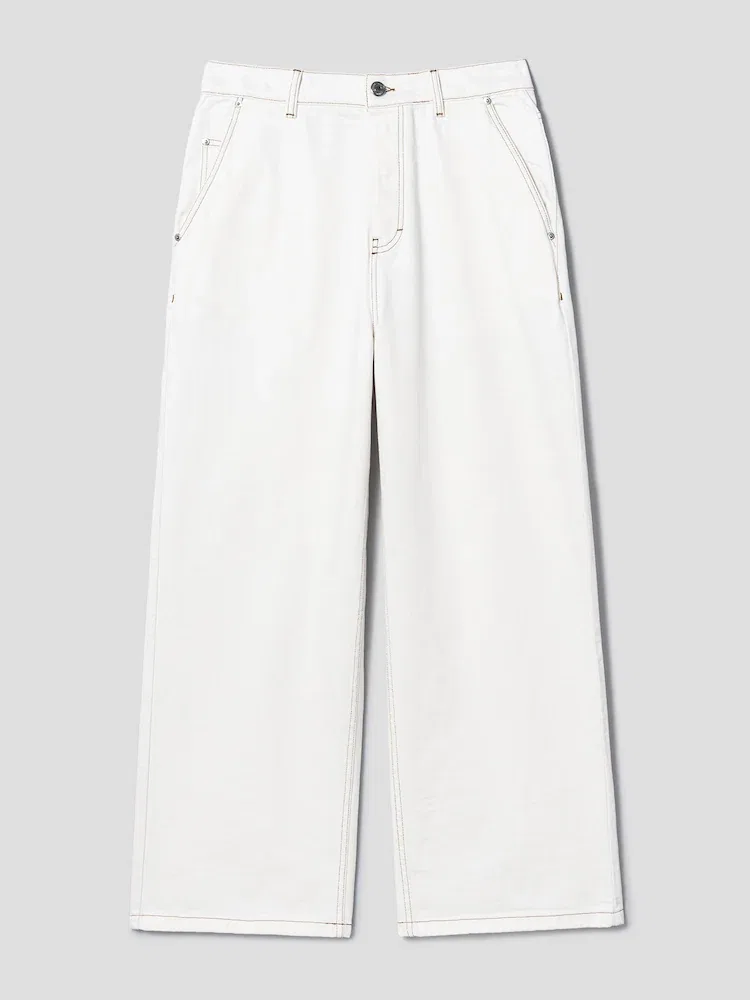 Широкие брюки Wide Fit Trousers AMI PARIS, Blanc Creme