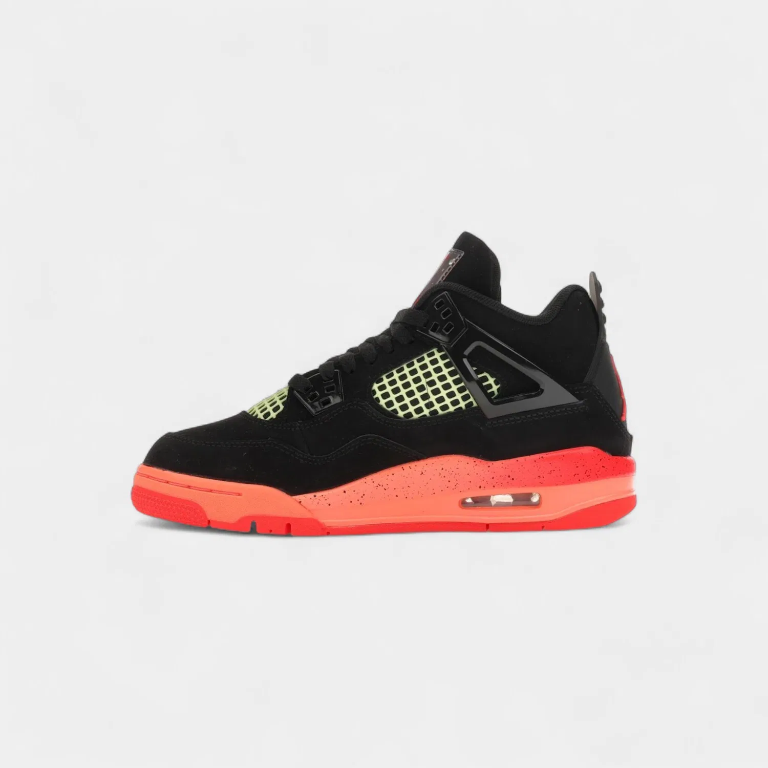 Детские кроссовки Jordan 4 Retro Black Infrared Barely Volt, Jordan, Rot — фото 4