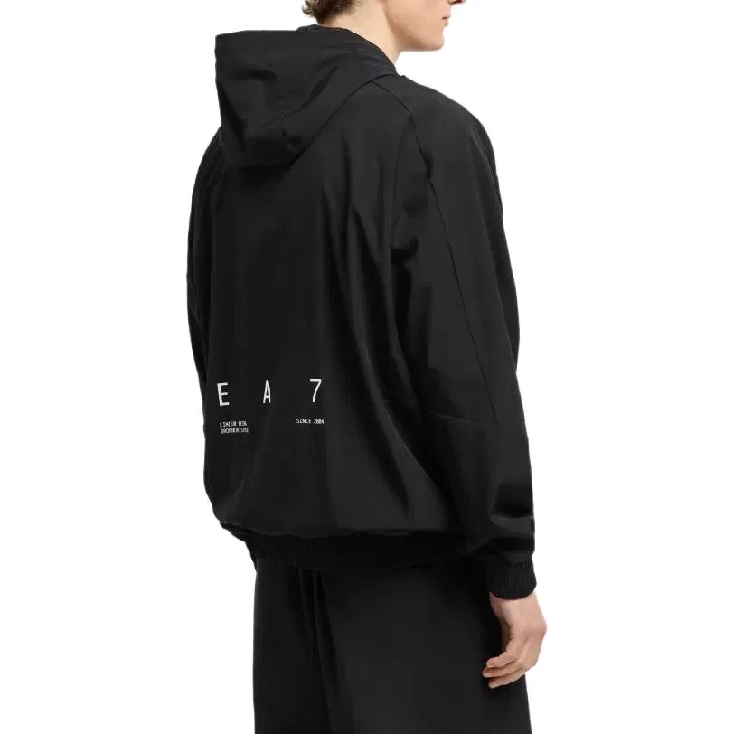 Мужская куртка с логотипом Ea7 EMPORIO ARMANI, Черный — фото 4