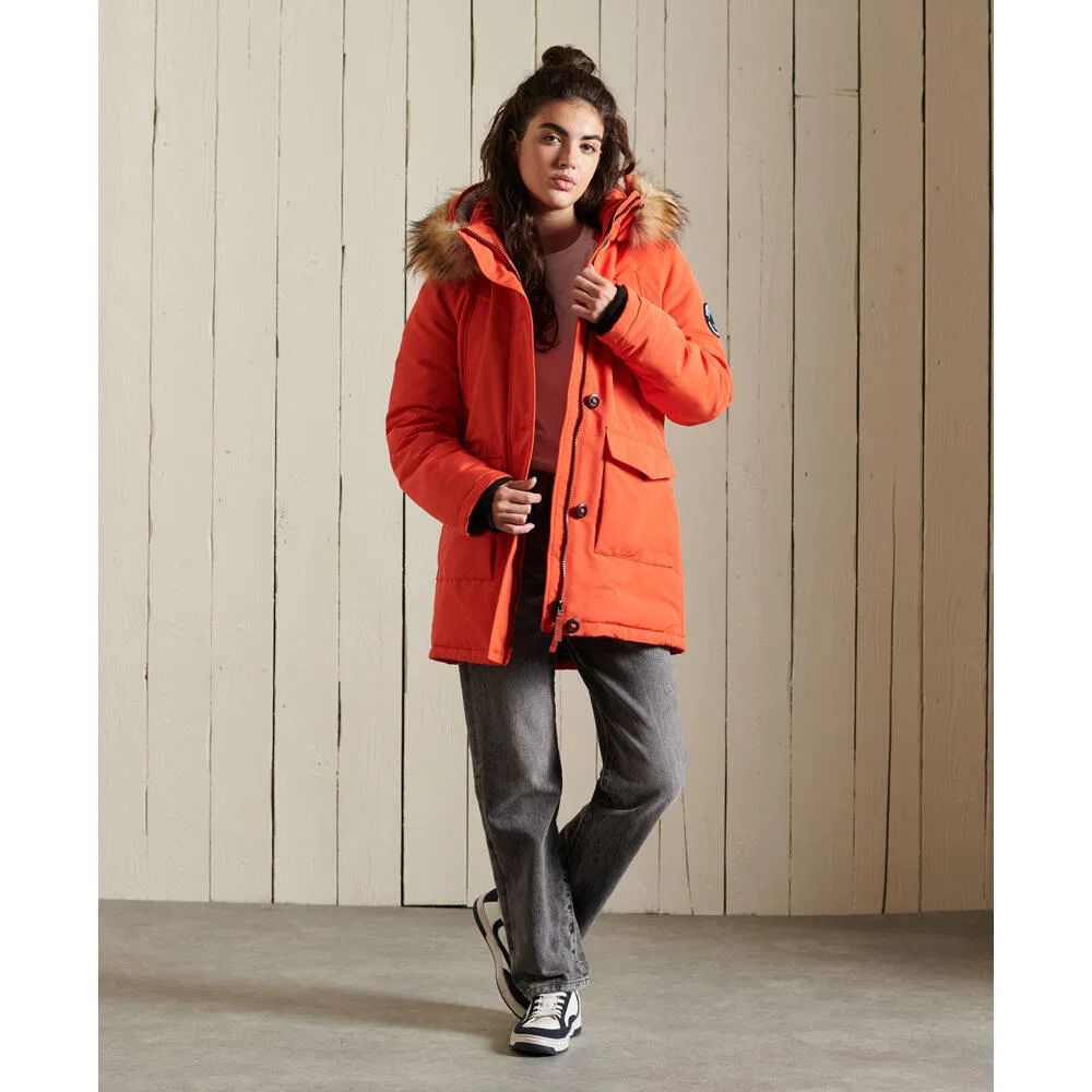 Женская парка с рециклированным утеплителем Superdry Everest, Orange