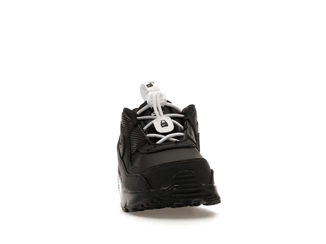 Детские кроссовки с шнуровкой Nike Air Max 90 Toggle Nike, Black/White/Black/Black — фото 2