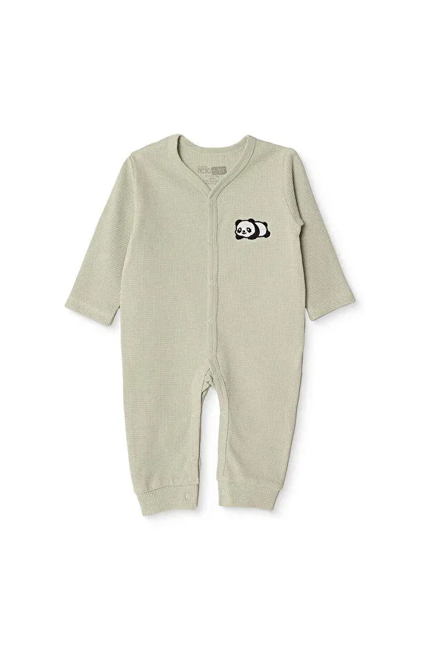 Детский комбинезон для мальчиков с принтом Ebebek Hello Baby, Dark Mint