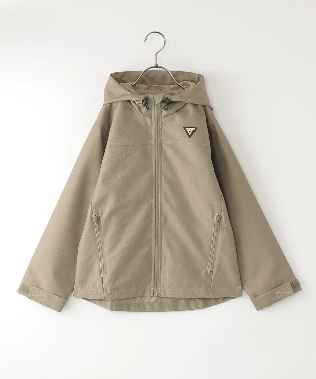 Детская горнолыжная куртка с капюшоном, меланжевая, модель Mountain Parka, ikka, Grayish Beige