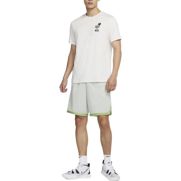 Футболка Men's Nike Logo Pattern Printing Round Neck Short Sleeve White T-Shirt, мультиколор — фото 3