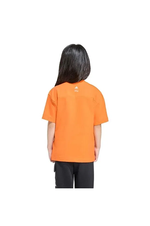Детская футболка для девочек хлопковая Adidas, Orange — фото 3