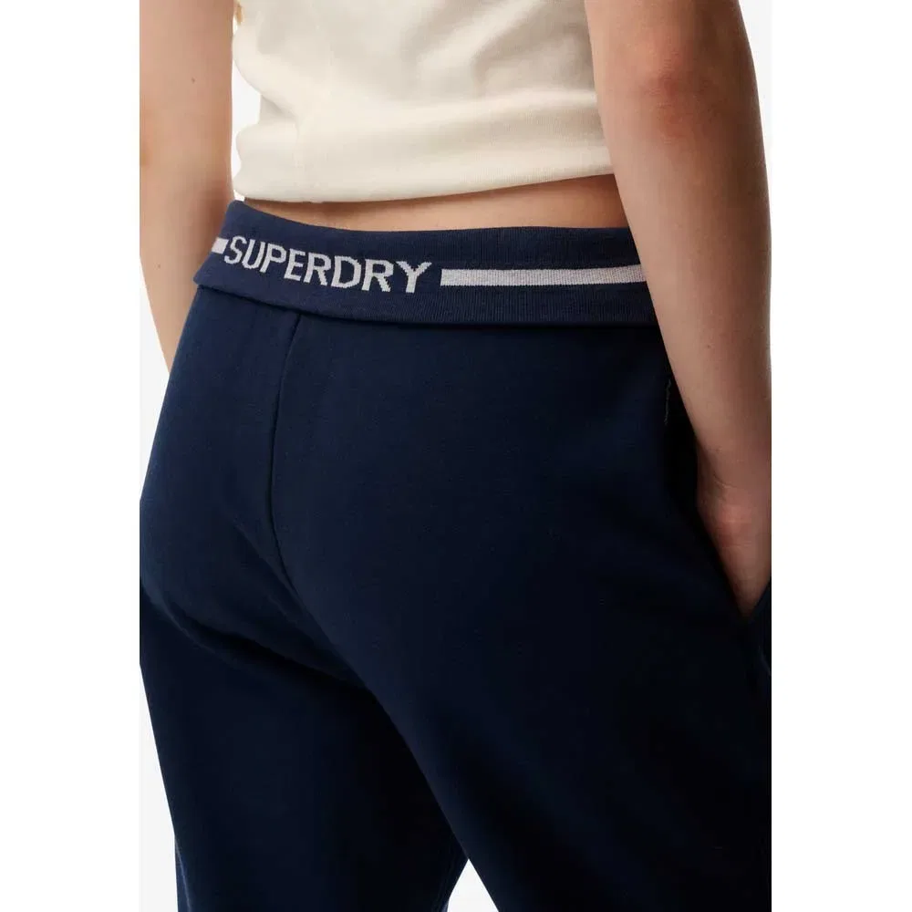Джоггеры Essential Logo Flare Fit Superdry, синий — фото 4