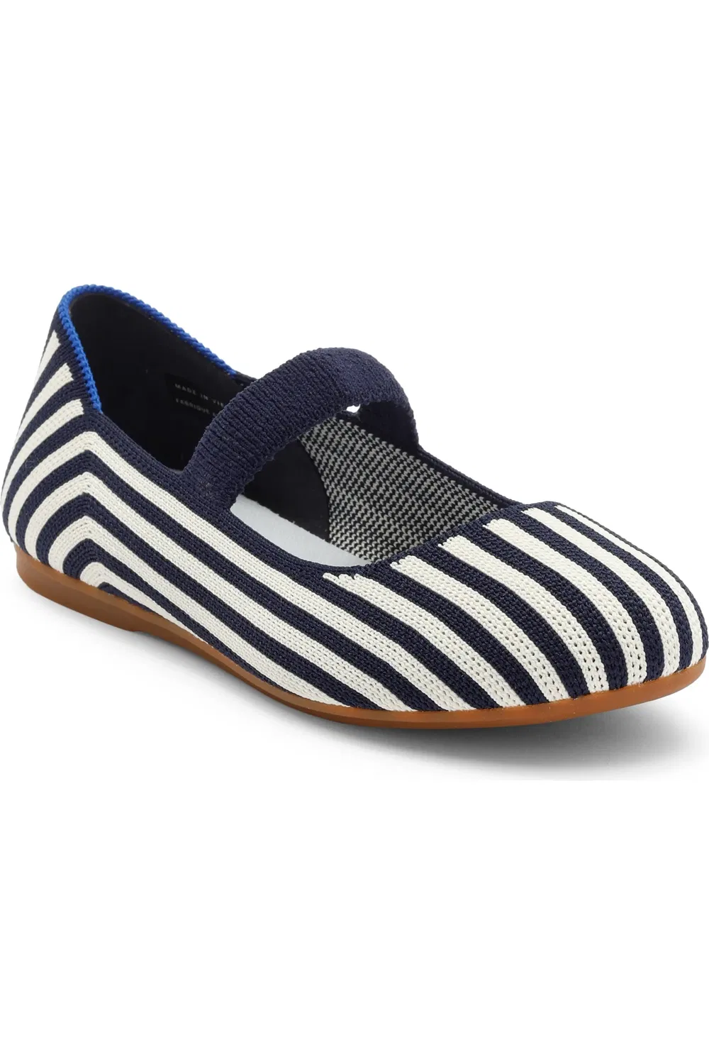 Детские туфли Мэри Джейн с регулируемым ремешком Rothy's, Sailor Stripe