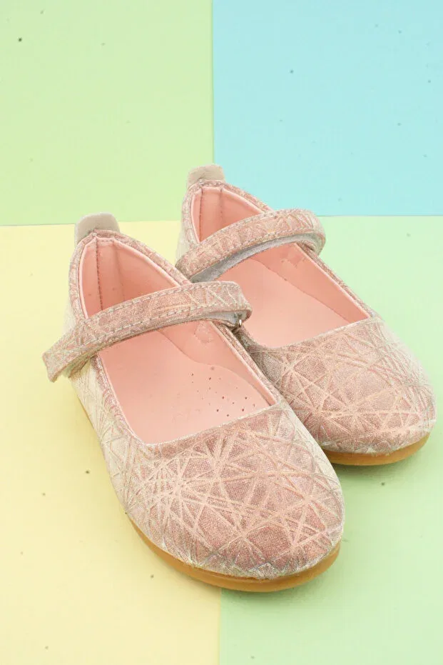 Детские балетки для девочек с принтом Rainbow Girl Child Ballet Flats Nubebe, Rose — фото 4