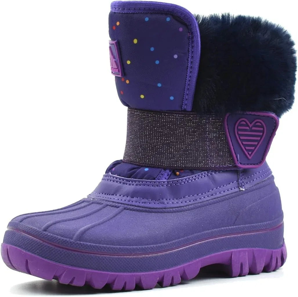 Детские зимние снежные ботинки Nova Mountain Boys Girls Little Kids Winter Snow Boots Nova Footwear, Darkpurple