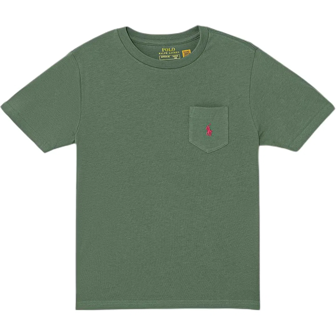 Детская футболка с круглым вырезом Green Polo Ralph Lauren
