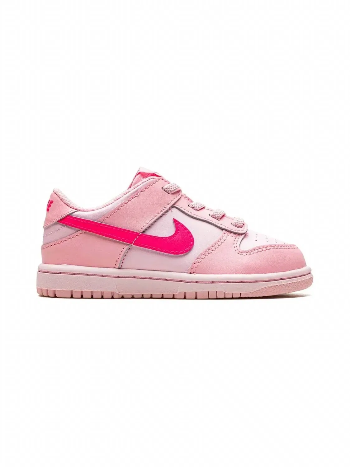 Детские кроссовки для девочек на шнуровке Dunk Low Nike, Triple Pink