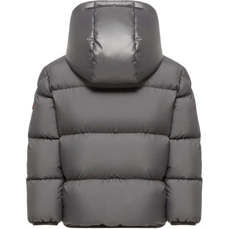 Детское пуховое пальто Moncler, Цвет Dark Gray — фото 4