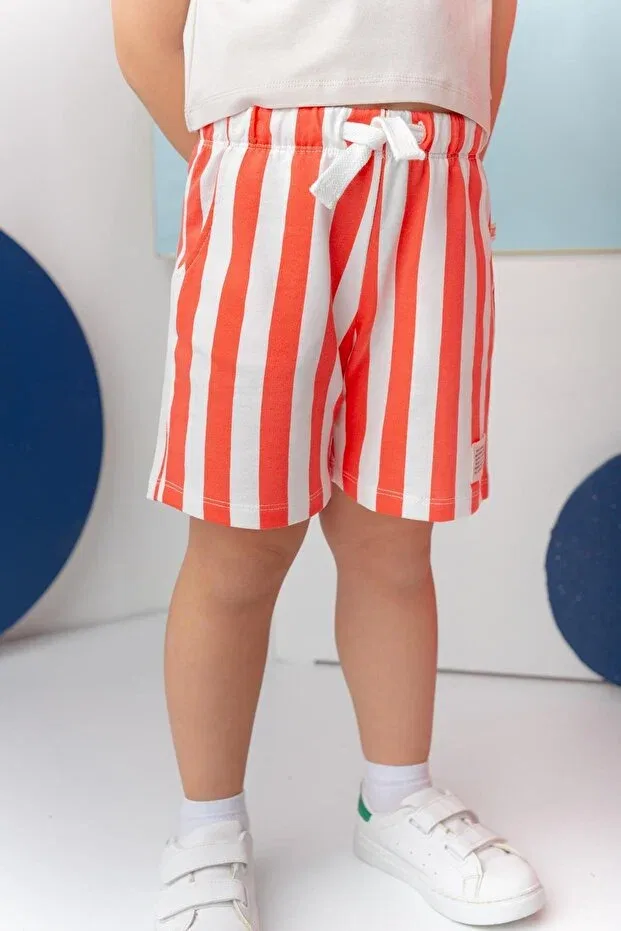 Детские шорты для девочек в полоску Generic Brands, Coral Striped