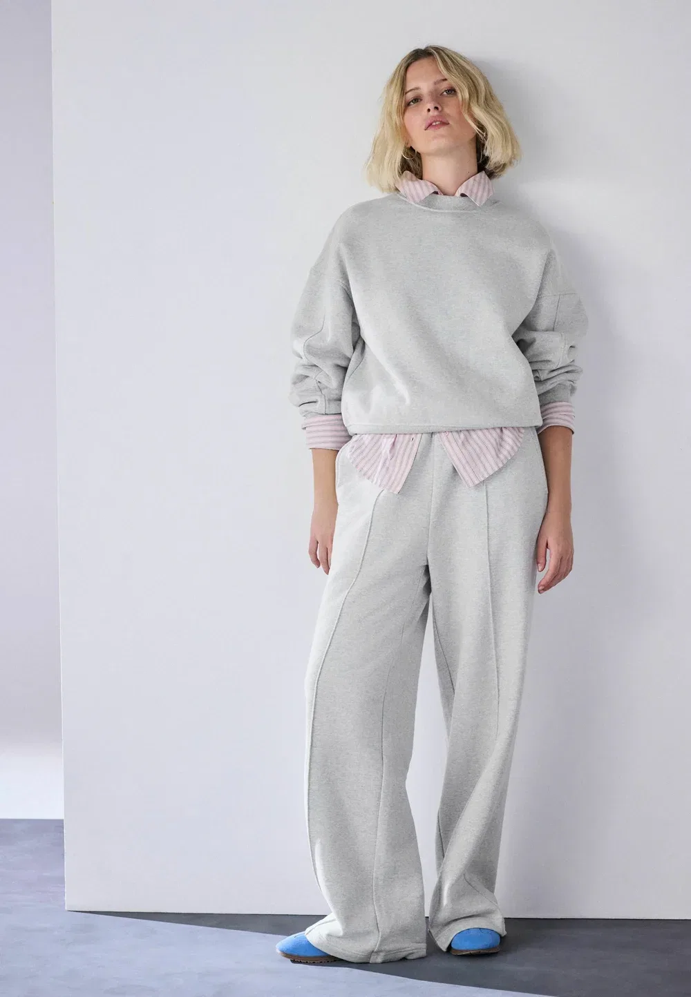 Толстовка с круглым вырезом, укороченный крой Next, Grey Marl — фото 2