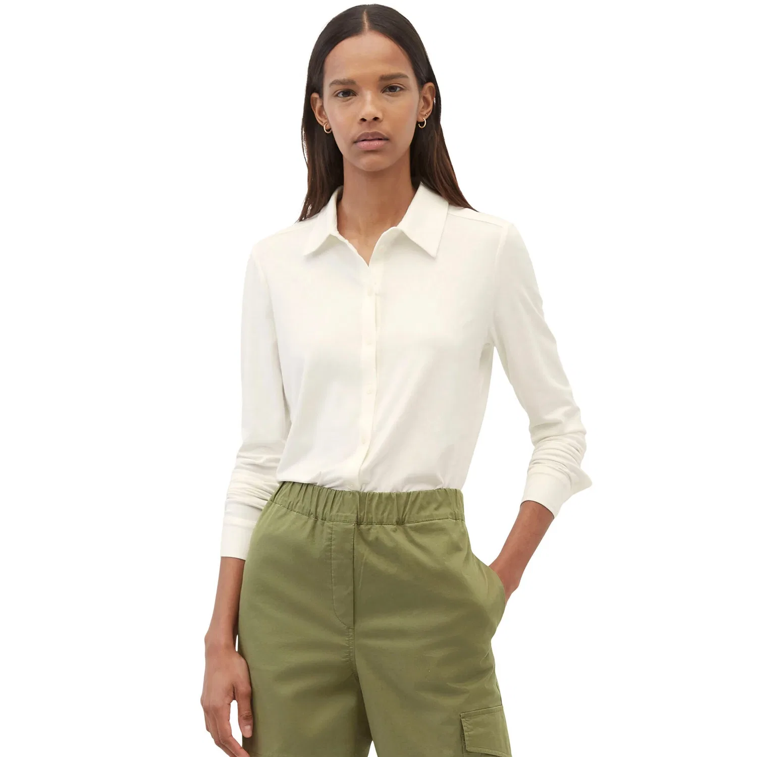 Женская блузка с длинным рукавом Marc O'Polo, Offwhite