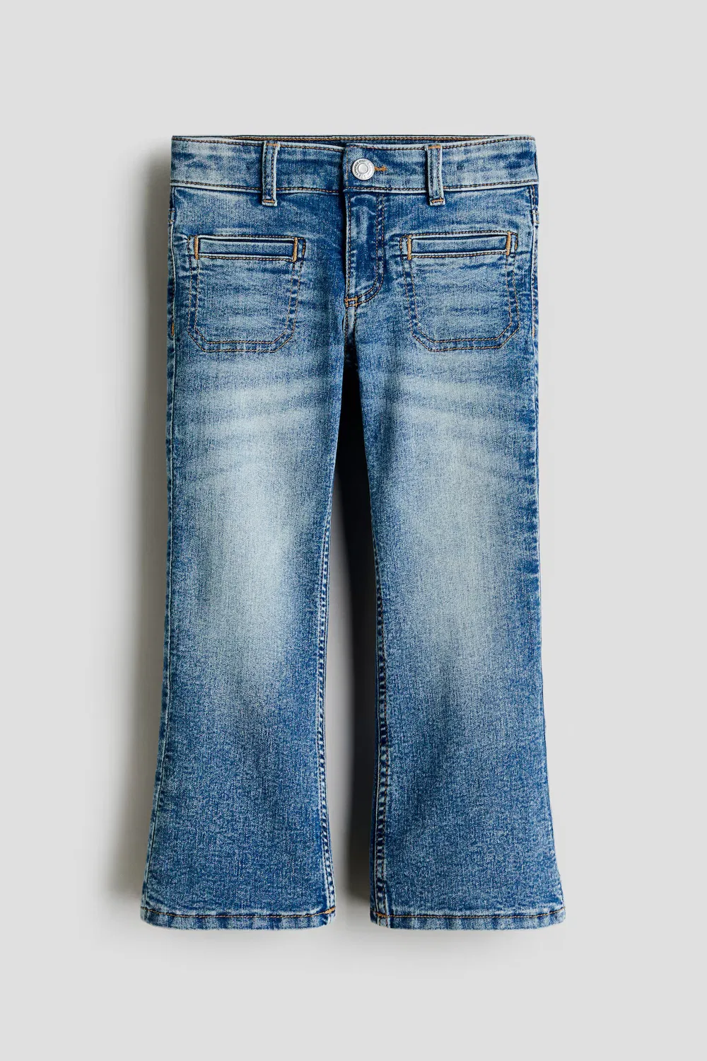 Расклешенные джинсы с трикотажной подкладкой H&M, Denimblau — фото 3