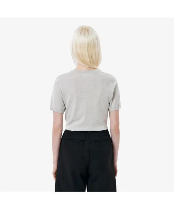 Женский свитер с коротким рукавом Lacoste, мягкая шерсть — фото 3