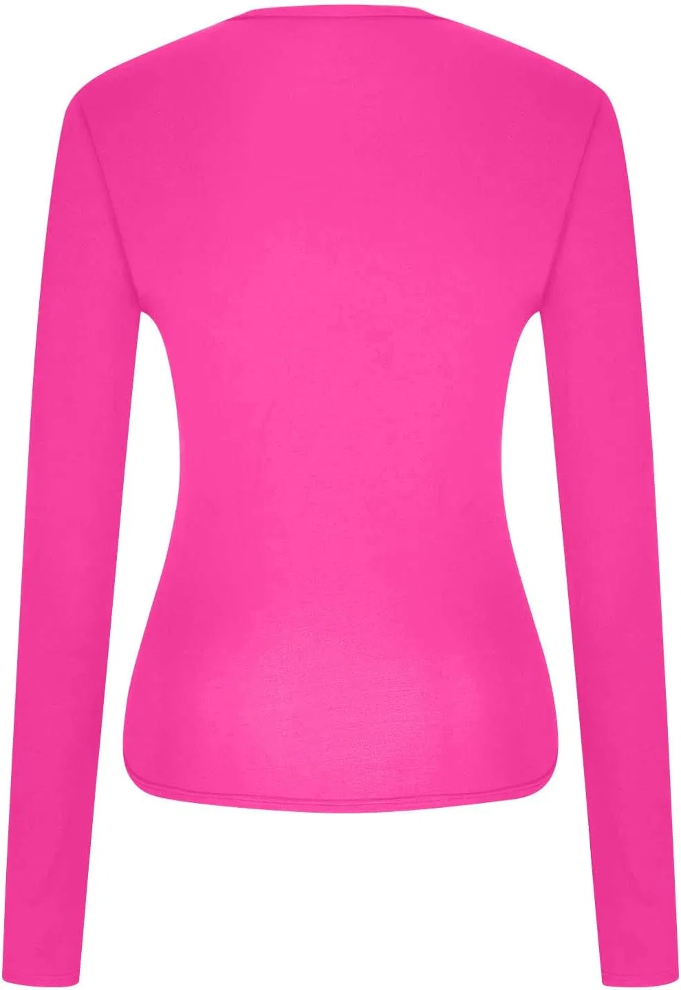 Женский лонгслив кроп-топ Casual Basic, Pink — фото 4