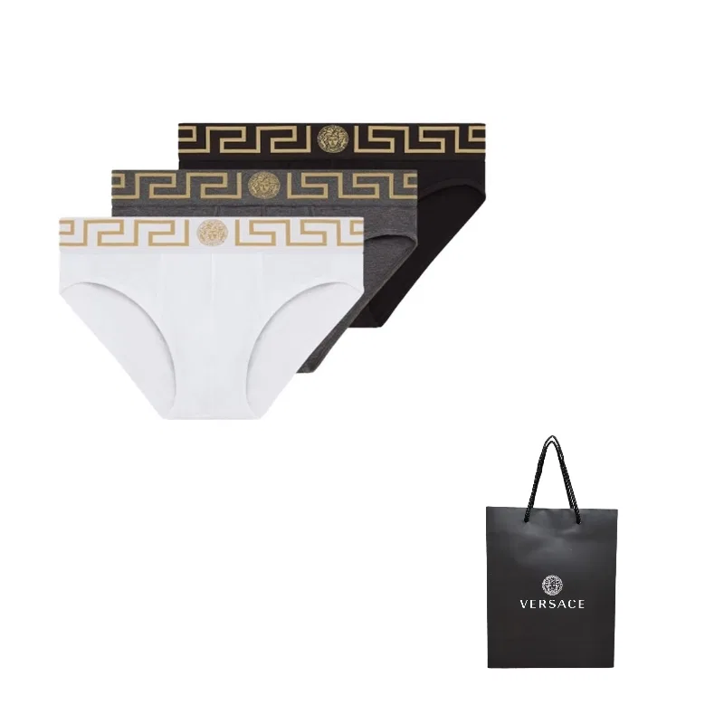 Мужские трусы-боксеры 3 шт VERSACE, Black