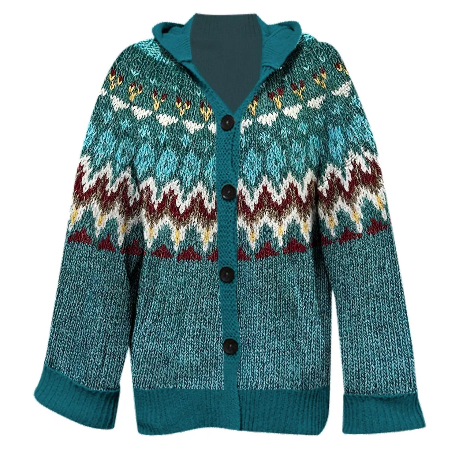 Женское пальто с капюшоном и карманами, Casual Style, Cielo blu — фото 3
