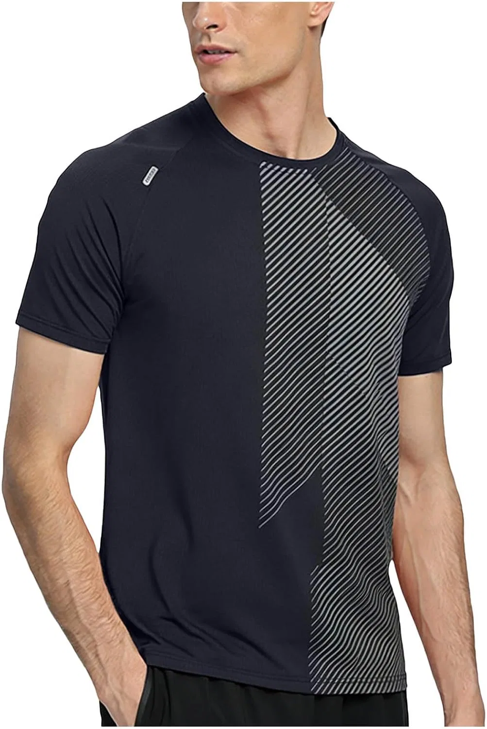 Мужская быстросохнущая футболка Athletic Running, Black