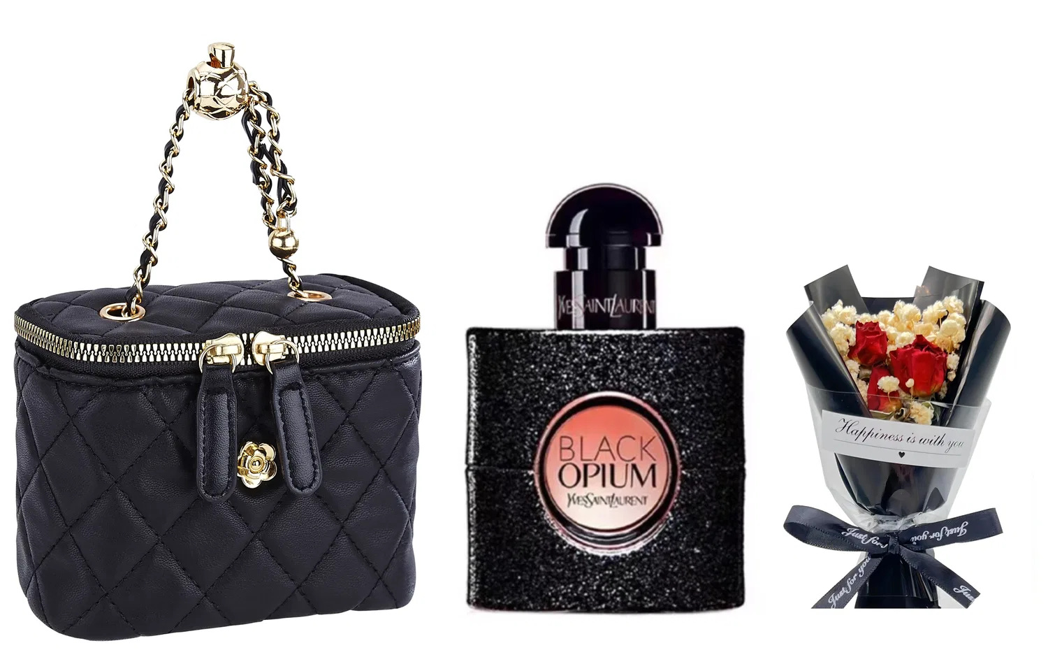 Подарочный набор Yves Saint Laurent Black Opium с косметичкой, 50 мл