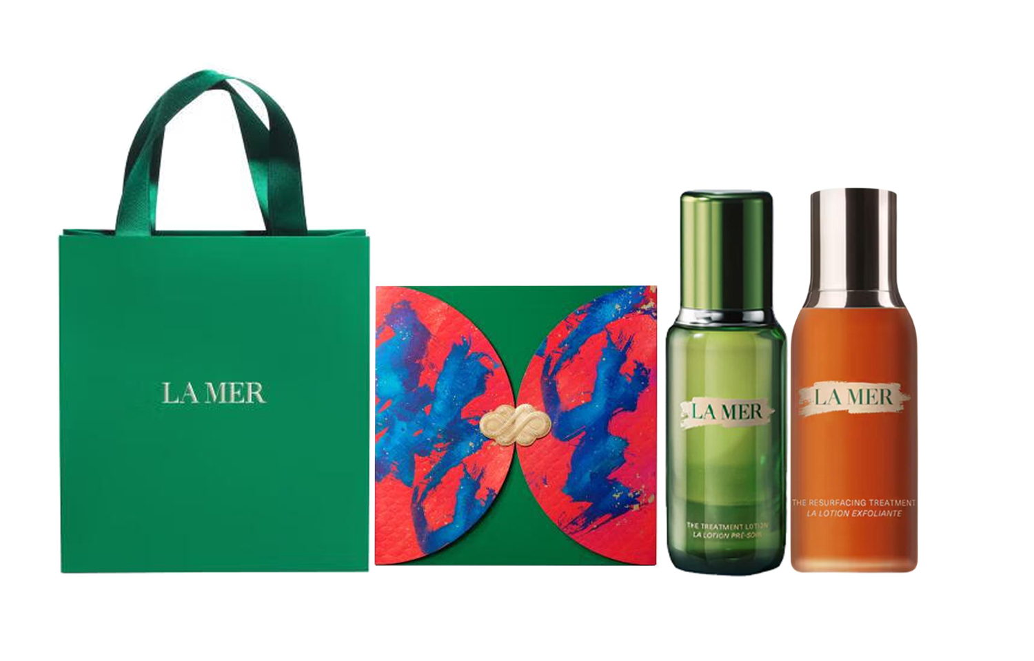 

HAILANZHIMI новогодний лимитированный эссенция вода смягчающая кислота бутылочка увлажняющий уход за кожей набор успокаивающий гидратация 100мл+150мл LA MER