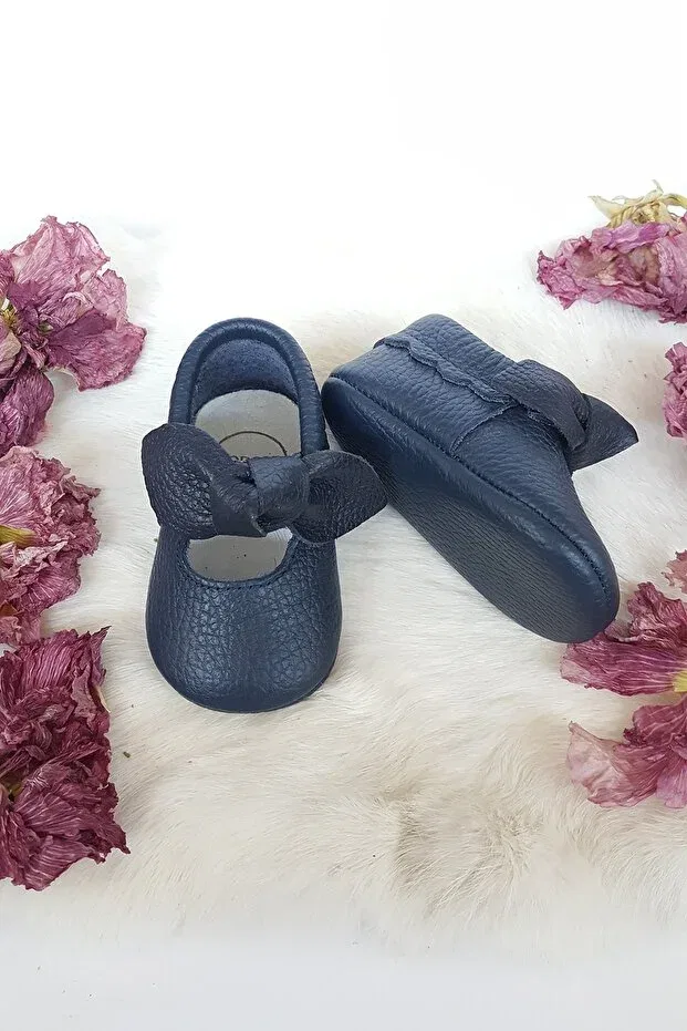Детские мокасины без каблука Hodore, Navy Blue — фото 3