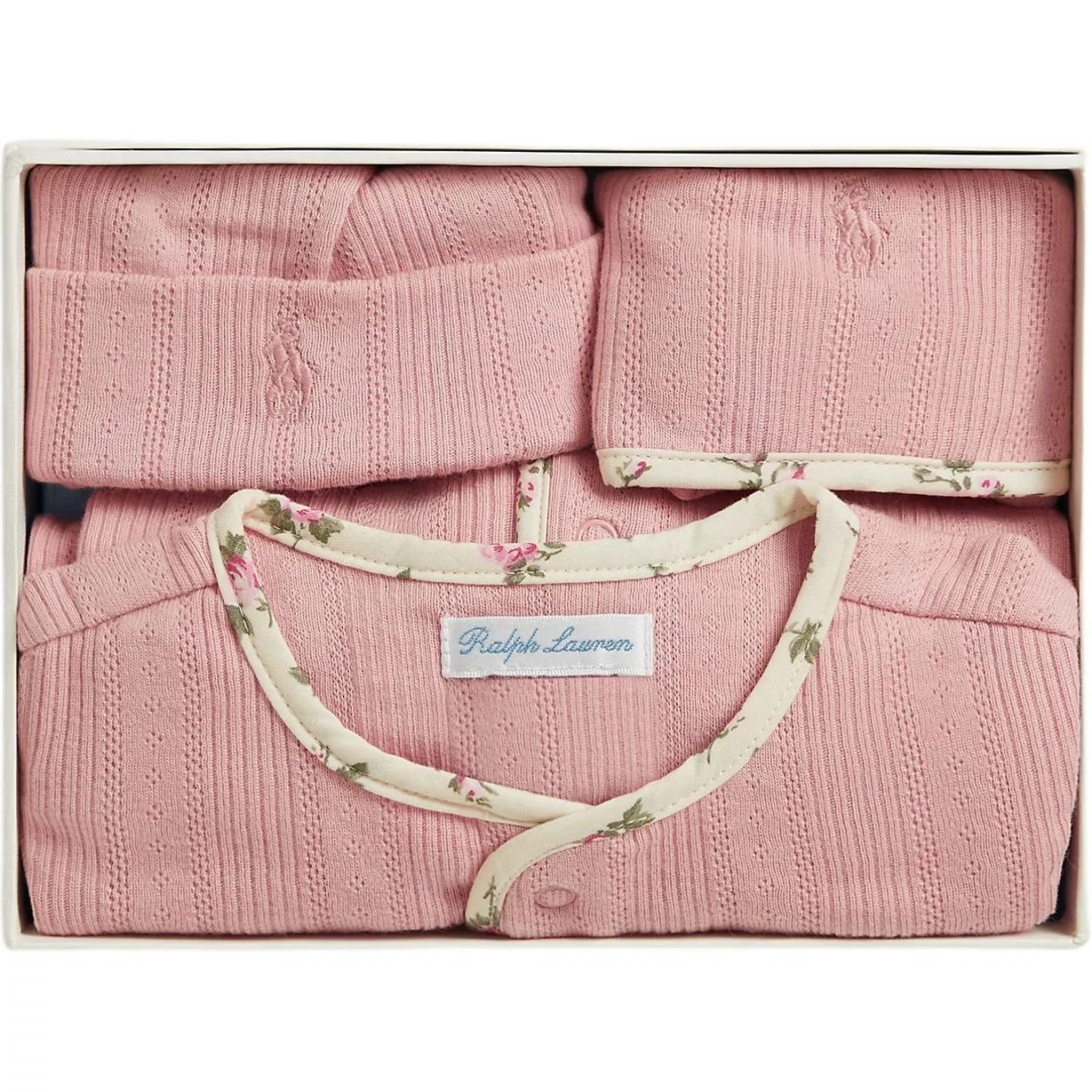 Детский комбинезон-ползунки с круглым вырезом Polo Ralph Lauren, Rose Pink — фото 3