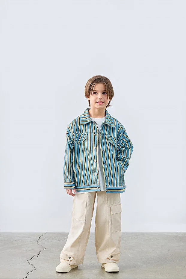 Детская куртка для девочек полосатое Walker gabardine Marvy, Multicolor
