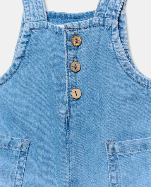Детский комбинезон короткий, Denim Ligero, Baby El Corte Inglés, голубой — фото 3