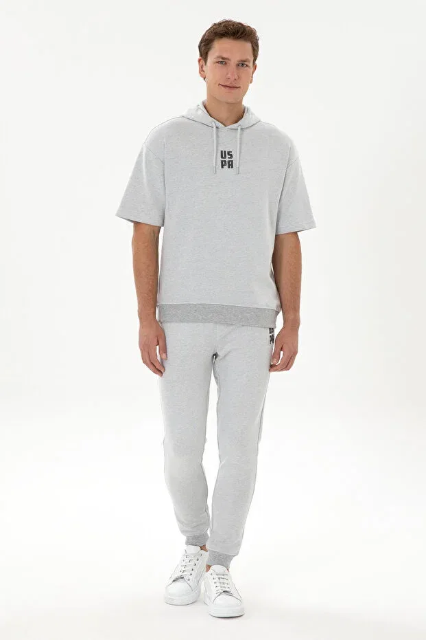 Мужские спортивные штаны с принтом U.S. Polo Assn., Gray Melange — фото 3
