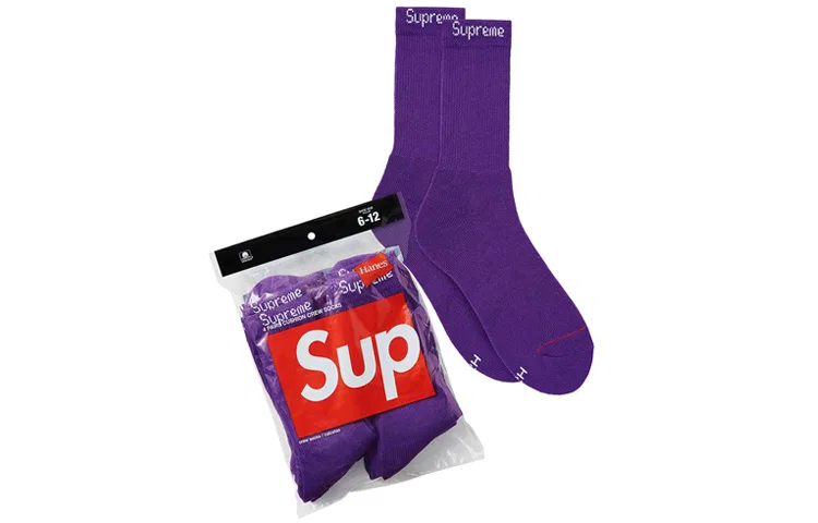Комплект носков Supreme Hanes, Purple