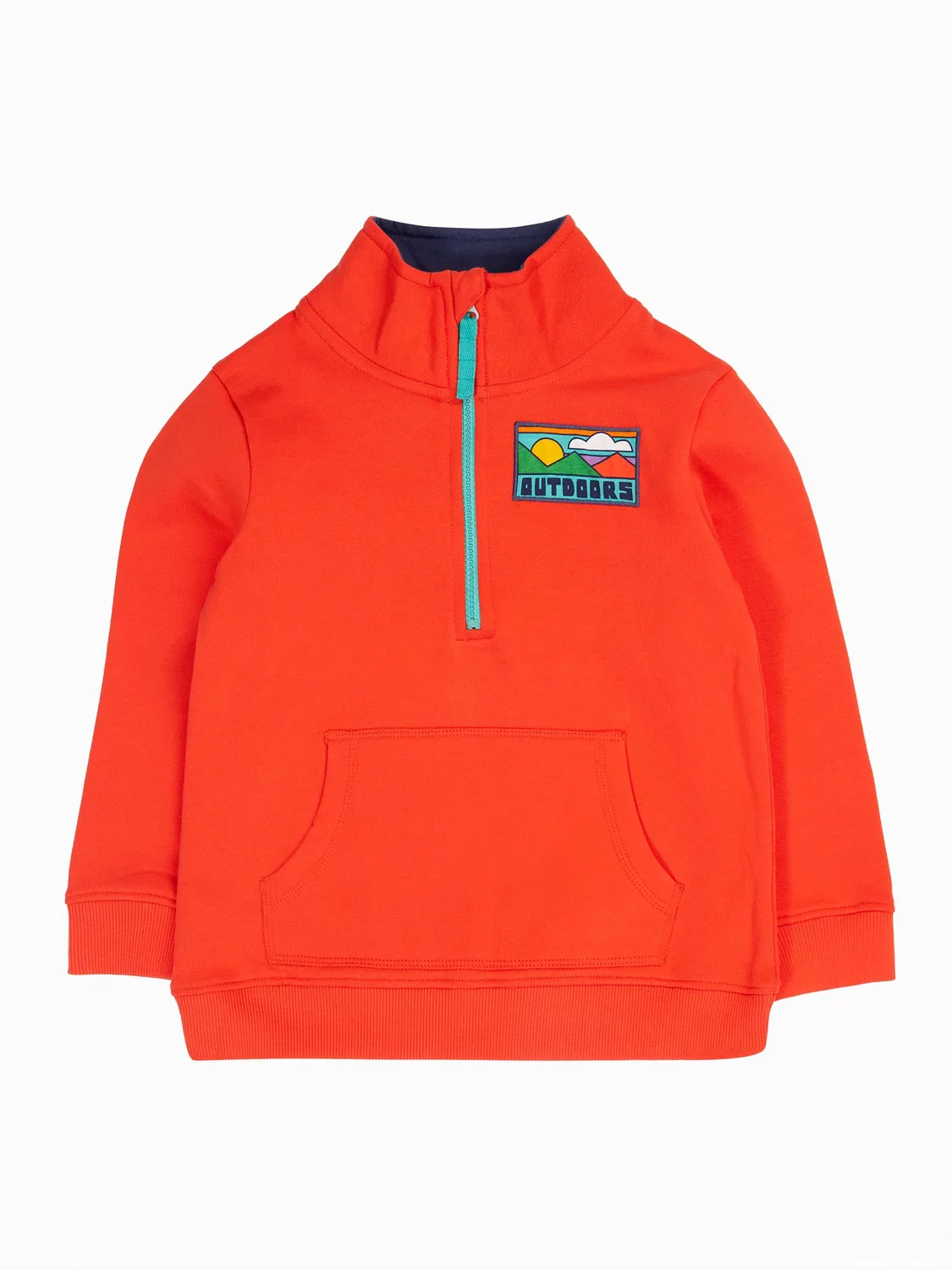 Свитшот на молнии Handy Frugi, красный — фото 3
