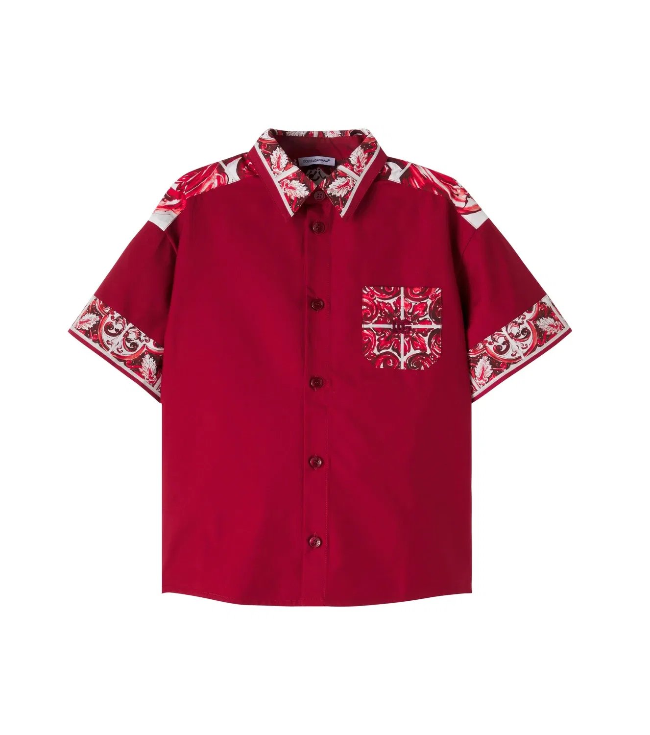 Рубашка с мавританским узором Dolce&Gabbana Kids, красный